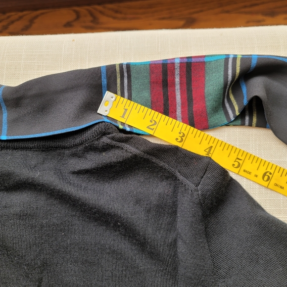 New! J Crew sz S Small Black Merino Wool Crewneck Sweater Tartan Scarf tie NWT - Picture 14 of 16
